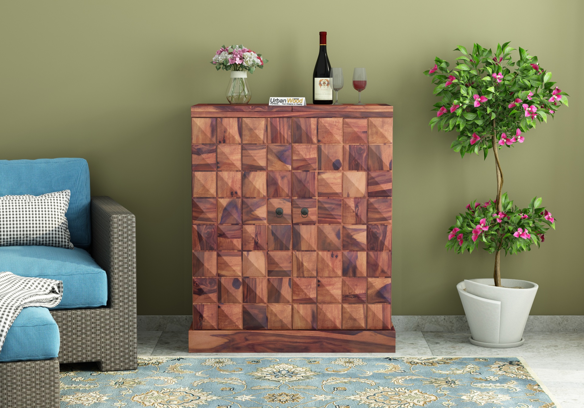 Buy Bar (Teak Finish) Online in India UrbanWood